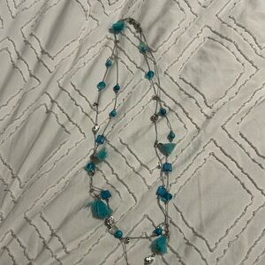 Long tassel wrap necklace